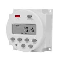 CN101S Intervalo de 1 segundo 5V 12V 24V 220V Interruptor de temporizador digital LCD 7 días Programador de interruptor de relé de tiempo programable semanal