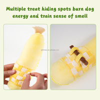Jouets interactifs de puzzle olfactif pour chiens, type Corn Dog, avec bruits couinants et papier froissé