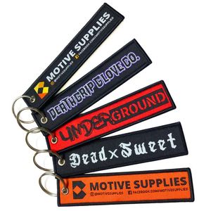 Personalized Airplane Aviation Keytags Fabric <b>Key</b> Chain <b>Custom</b> Woven Keychain - Product Image 2