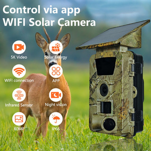Trail <b>Camera</b> 4K WiFi Solar Powered Infrared Night Vision IP65 Waterproof <b>Outdoor</b> Hunting <b>Camera</b> with App Control - Product Image 4