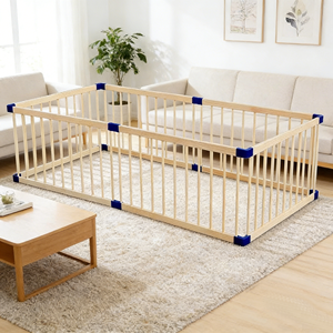 <span class=keywords><strong>Parc</strong></span> de jeu robuste <span class=keywords><strong>pour</strong></span> <span class=keywords><strong>bébé</strong></span>, aire de jeux portable et sécurisée, centre d'activités <span class=keywords><strong>pour</strong></span> enfants, grand <span class=keywords><strong>parc</strong></span> de jeu en bois avec portillon réglable - Product Image 1