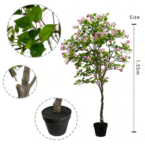 Árbol de Buganvillas Artificial, Árbol de Flores de Seda de 155 cm, Decoración Floral Realista para Bodas, Hogar y Jardín - Product Image 2