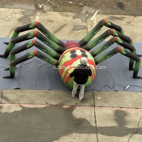 Araignée gonflable réaliste et colorée, accessoires d'araignée gonflable pour Halloween