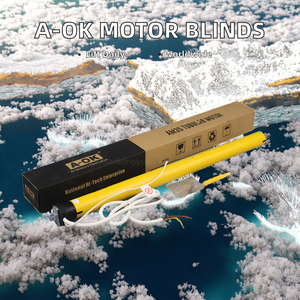 A-OK AM35-10/17-E 6/28 전동 롤러 블라인드 셔터 35mm 충전식 금속 A-OK 모터 튜블러 커튼 모터 AOK 모터 - Product Image 3