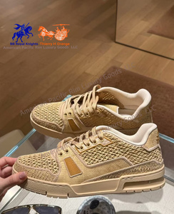 Baskets décontractées en tissu tressé et herbe de lafite, de haute qualité, unisexe, de luxe, pour hommes, pour la marche, le basketball et le skateboard - Product Image 1
