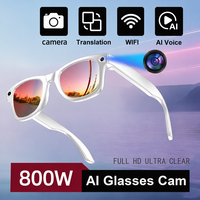 Lunettes Intelligentes BT IA avec Caméra HD, Batterie 260 mAh, Protection Lumière Bleue, Anti-tremblement 800W, Traduction Vocale, Double Micro, Annulation de Bruit W610