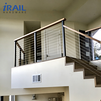 Balustrade sur mesure en acier inoxydable 304/316 pour terrasse/escalier/balcon, système de garde-corps en câble métallique anti-rouille pour extérieur/intérieur, directement de l'usine