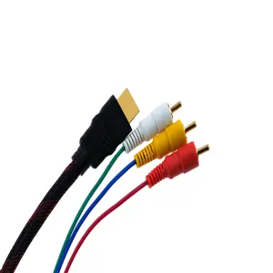 1.8M Voor Ps2 Av Kabel Lijn Audio Video Component Kabels Snoer 3 Rca Tv Lood Voor Ps1/Ps2/Ps3 Game Console Av Kabel