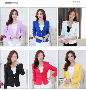 Traje de Primavera para Mujer, Tallas S-2XL, Chaqueta Coreana Elegante Estilo OL, Abrigo de un Solo Botón, Manga Larga, Top Corto - Product Image 4