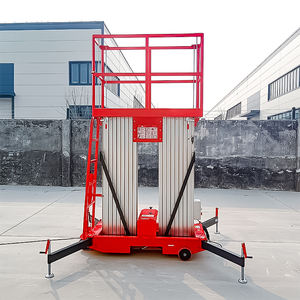 Plataforma Elevadora Telescópica Vertical de Doble Mástil de Aleación de Aluminio de 4m, 6m, 8m, 10m, 12m, 14m, Hidráulica y Eléctrica para Trabajo Aéreo - Product Image 5