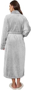 Spedizione Gratuita: Vestaglia Kimono Lunga in <span class=keywords><strong>Pile</strong></span> per <span class=keywords><strong>Donna</strong></span> <span class=keywords><strong>con</strong></span> Tasche e <span class=keywords><strong>Bottoni</strong></span>, Camicia da Notte Personalizzata - Product Image 4