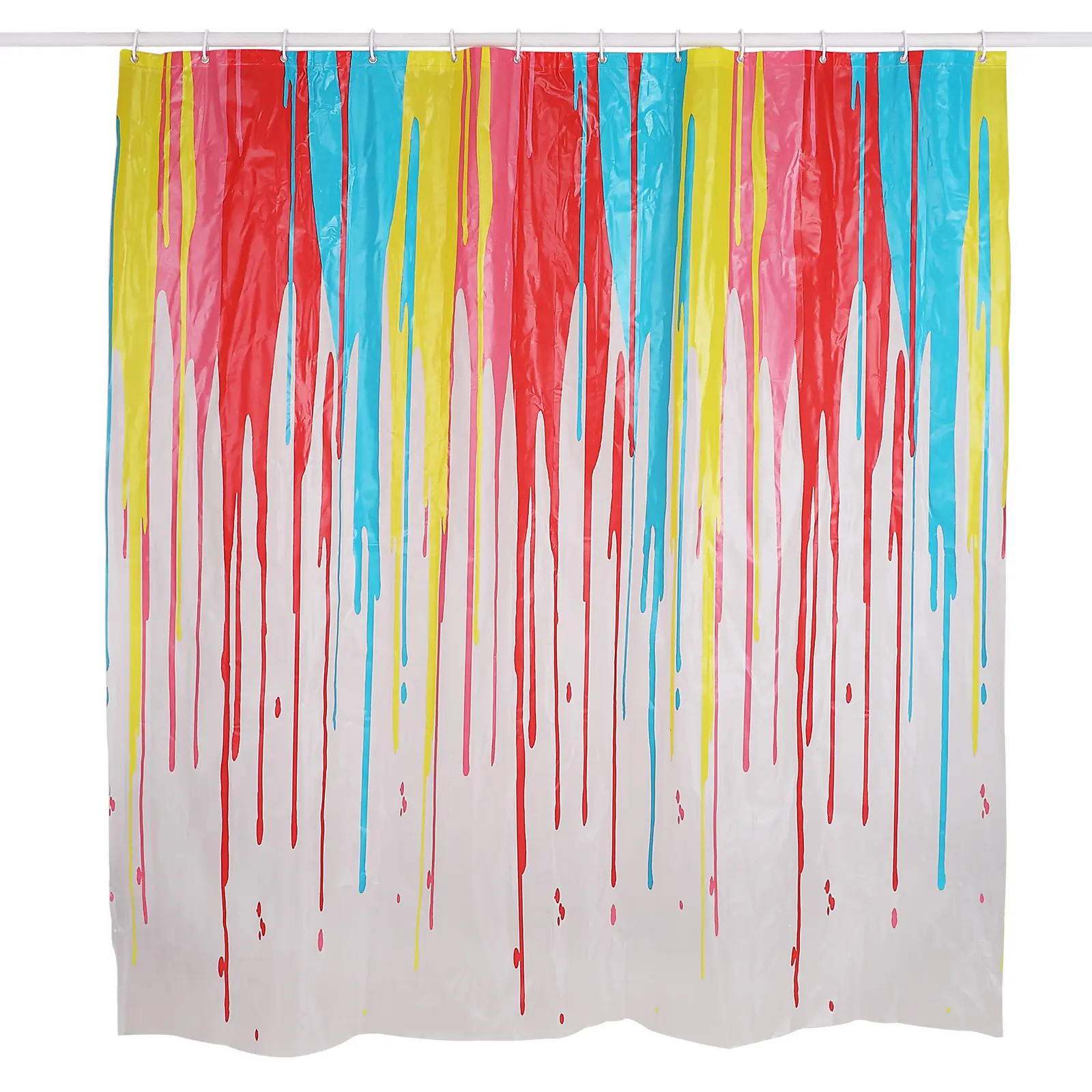 Stock PEVA Printed Bathroom Waterproof plastic shower curtain