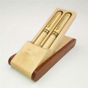 Bolígrafo de Alta Calidad al por Mayor con Caja de Exhibición, Logotipo Personalizado para Oficina y Escuela, Juego de Regalo Perfecto de Madera/Bambú 0.5/1mm - Product Image 3
