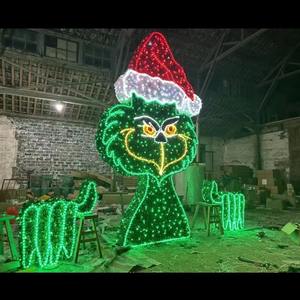 Éclairage décoratif extérieur LED imperméable <span class=keywords><strong>de</strong></span> Noël, motif Grinch en 2D, taille personnalisée, demi-corps, lumière <span class=keywords><strong>de</strong></span> Noël - Product Image 2
