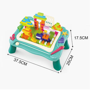 Papan gambar magnetik anak-anak, mainan blok bangunan edukasi DIY 2 in 1 - Product Image 2