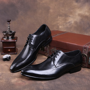 Chaussures en cuir formelles de style nouveau pour le printemps et l'été, bout pointu, mode décontractée, chaussures de costume pour hommes - Product Image 2