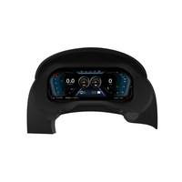 Kluster Digital 12.3 "untuk Mitsubishi Pajero 2006-2016 GPS Navi LCD penuh Panel instrumen dasbor mobil pemutar kecepatan