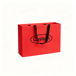 Bolsa de Compras de Papel Verde Personalizada con Asas de Listón Negro, Impresión Offset, Estilo Clásico, Empaque Comercial - Product Image 2