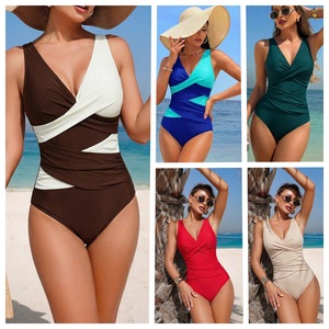 <span class=keywords><strong>Maillot</strong></span> <span class=keywords><strong>de</strong></span> <span class=keywords><strong>bain</strong></span> une pièce pour femme, effet ventre plat, <span class=keywords><strong>push</strong></span>-<span class=keywords><strong>up</strong></span>, couvrant intégralement |   Col en V, devant torsadé, coussinets amovibles, couvrance totale - Product Image 2