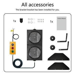Kit de feux de signalisation routière PC étanche IP65 200 mm (8 pouces) AC85-265V avec boutons multiples, certifié FCC, expédition directe depuis les États-Unis en 24h, prix usine Semaforo - Product Image 3