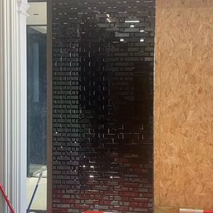 ADL vende al por mayor bloques de <span class=keywords><strong>vidrio</strong></span> esmerilado fino <span class=keywords><strong>ladrillos</strong></span> sólidos de Color negro originales para decoración de pared de Casa edificio - Product Image 1