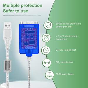 Câble adaptateur convertisseur de port série USB vers RS422 RS485 avec puce FTDI, compatible <span class=keywords><strong>Windows</strong></span> <span class=keywords><strong>10</strong></span>, 8, 7, XP et Mac, avec protection <span class=keywords><strong>ESD</strong></span> - Product Image 5