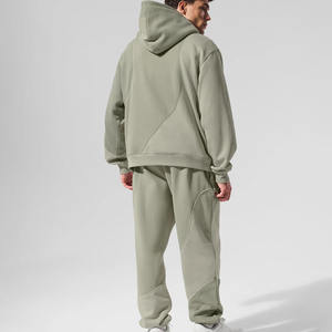 Sweatshirts à capuche pour hommes avec logo brodé Sweatshirts à capuche personnalisés en polyester uni Streetwear pour hommes - Product Image 3