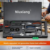 Juego Completo de Herramientas Manuales Multifuncionales para Reparaciones y Mantenimiento del Hogar, Estilo TikTok, Mini Kit de Herramientas para el Hogar