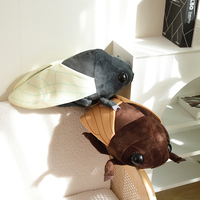 Oreiller en peluche en forme d'insecte cigale personnalisé unisexe, oreiller en peluche en forme d'insecte cigale pour enfants de 0 à 24 mois, simulation réaliste d'insecte en coton PP