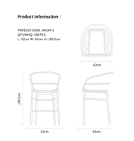 Taburetes de Bar modernos Artie, conjunto de muebles de exterior para restaurante, conjunto de muebles de Bar de lujo, mesa de Patio y dos sillas