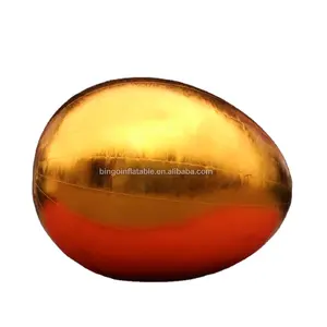 Customized 1.5mH inflatable golden eggs model gild Oxford cloth for advertising or decoration