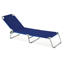 Vente en gros de mobilier d'extérieur personnalisé lits de bureau en forme de tube d'acier réglables pliants pour adultes