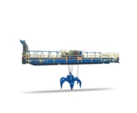 Grue à pelle grue de type QZ pour traitement des déchets, avec godet de préhension, commande PLC, moteur, hauteur de levage 25m, haute performance, facile à utiliser