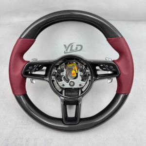 Volante Plano de Cuero Real YLD a <span class=keywords><strong>Precio</strong></span> de Fábrica para <span class=keywords><strong>Porsche</strong></span> <span class=keywords><strong>Macan</strong></span> Panamera Cayenne 911 718 991, Volante Personalizado - Product Image 6