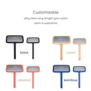 Usine en gros Logo personnalisé en bois chat toilettage produits démêlage peigne chien poils d'animaux toilettage peigne brosse - Product Image 4