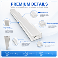 Profil diffuseur LED bicolore co-extrudé pour lampe de bureau, lampe de lecture, éclairage linéaire personnalisé