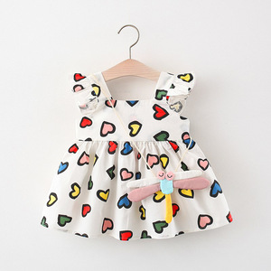 Baby Kids Clothes Girls Casual Summer Party <b>Dresses</b> Print Design Ruffles Short Sleeves Cotton ODM - Product Image 1