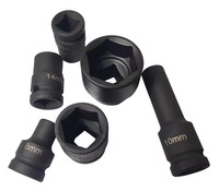 Elehand – Lot de 50 douilles à chocs de 3/8 pouces, kit complet SAE et métrique avec mallette de rangement orange pour réparation automobile