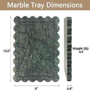 <span class=keywords><strong>Vassoio</strong></span> di marmo verde naturale all'ingrosso della fabbrica <span class=keywords><strong>con</strong></span> bordo d'onda di lusso <span class=keywords><strong>vassoio</strong></span> di gioielli per aromaterapia portacandele <span class=keywords><strong>vassoio</strong></span> - Product Image 6
