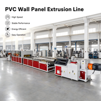 Lini Produksi Panel Dinding PVC Berongga Lini Ekstrusi Panel Dinding PVC untuk Interior Villa Mesin Pembuat Panel Dinding PVC