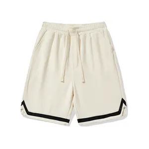 custom summer men's casual shorts loose waffle square beach shorts