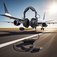 Headset penerbangan, peredam kebisingan Headset Pilot dengan Bluetooth ANR dapat diatur dan desain nyaman ringan