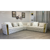 Modulares OEM Direktvertriebsangebot Günstiger Preis SOFA-MÖBEL Beige Farbe Samt U-Form C-Form Luxus-Sofagarnitur Möbel