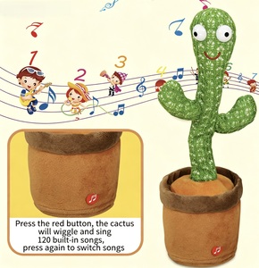 Cactus musical interactif en peluche, chantant et dansant, avec 120 chansons anglaises, pour enfants - Nouveauté très prisée - Product Image 4