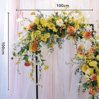 Arche de tournesols jaunes en soie artificielle personnalisée pour anniversaire, remise de diplôme, mariage, événement, fête, Noël, décoration de restaurant et de bar