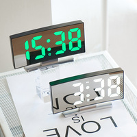 Jam Alarm Digital LED 12/24 jam Logo kustom jam meja meja Modern fitur menunda produk hadiah plastik dioperasikan baterai