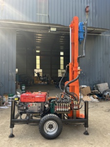 Xách tay 160m DTH Mini thủy lực giếng khoan Giàn Khoan Trailer gắn nước giếng Giàn Khoan với động cơ bơm động cơ thành phần cốt lõi - Product Image 4