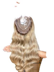 SHY Luxury Design Top Qualité Topper Client Couleur Avec Surbrillance Cheveux Humains Bruts 8x8 Pouces Lace Front Mini Perruque - Product Image 5