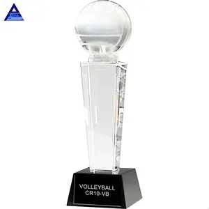 2020 最新水晶奖排球水晶玻璃奖奖杯