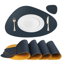 Napperon en cuir PU double face imperméable et résistant à la chaleur, tapis de Table à manger essuyables pour la maison, la cuisine et le restaurant